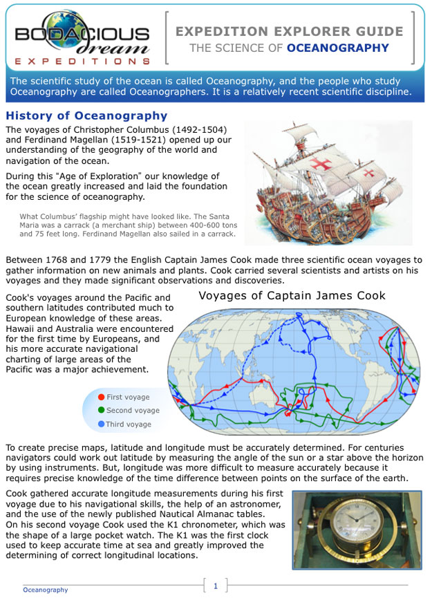 Oceanography Explore Guide 1